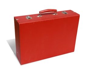 Red briefcase
